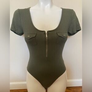 Rue 21 Green Pocketed Bodysuit